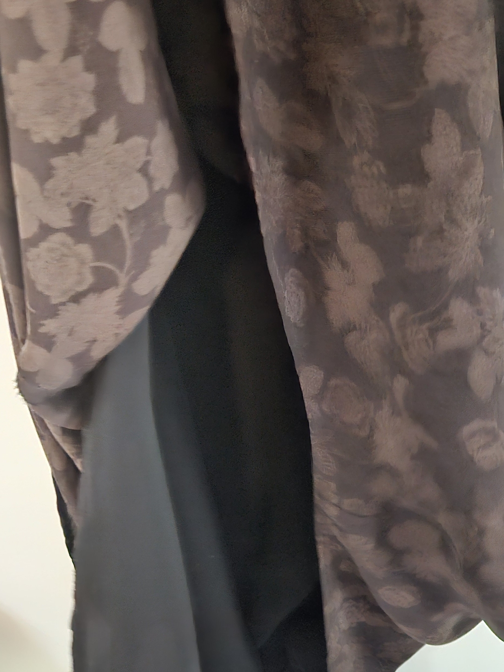 Lauren Ralph Lauren Maxi Skirt with Brown Floral Jacquard, Boho, 100 % Silk,Y2K - Picture 6 of 11